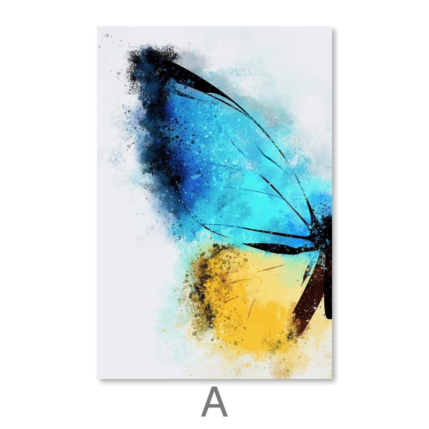 Shining Butterfly Canvas Art A / 30 x 45cm / Unframed Canvas Print Clock Canvas
