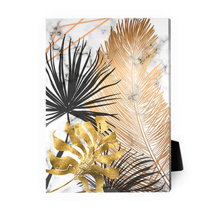 Shining Leaf B Desktop Canvas Desktop Canvas 13 x 18cm Clock Canvas