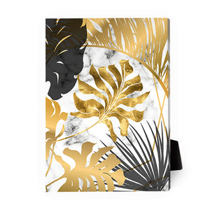 Shining Leaf C Desktop Canvas Desktop Canvas 13 x 18cm Clock Canvas