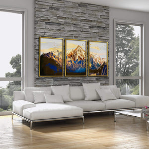 Shining Mountains Canvas Art Clock Canvas