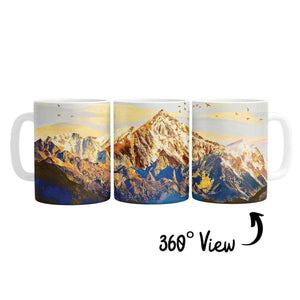 Shining Mountains Mug Mug White Clock Canvas
