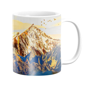 Shining Mountains Mug Mug White Clock Canvas