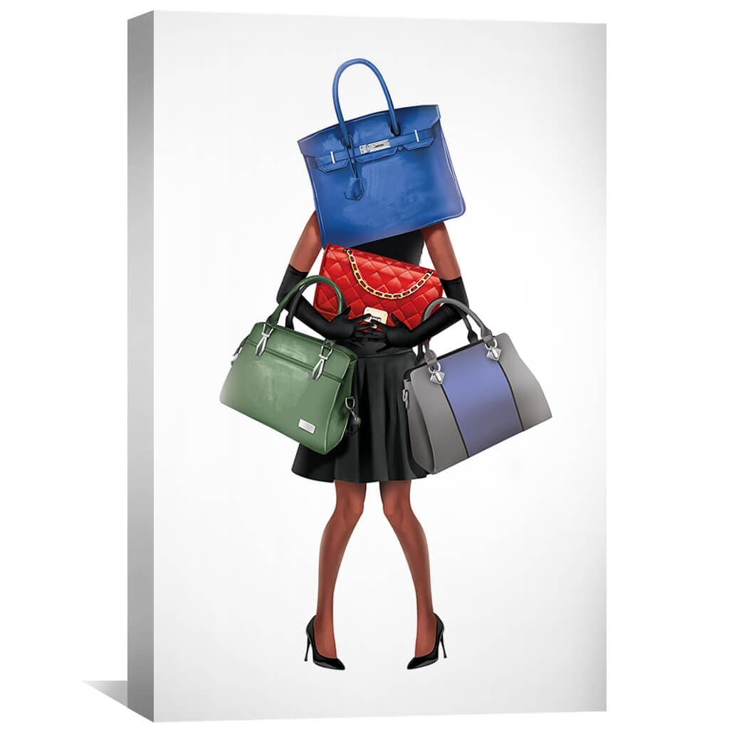 Shopping Spree Canvas Art 30 x 45cm / Unframed Canvas Print Clock Canvas
