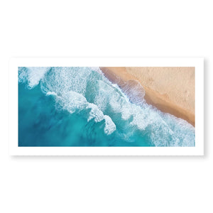 Shoreline Print Art Clock Canvas