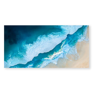 Shoreline Waves Canvas Art Clock Canvas