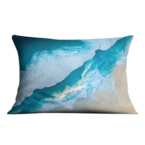 Shoreline Waves Cushion Cushion 48 x 33cm Clock Canvas