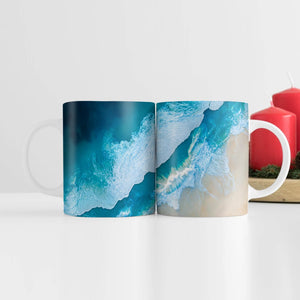 Shoreline Waves Mug Mug White Clock Canvas