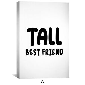 Short Tall Best Friend Canvas Art Clock Canvas
