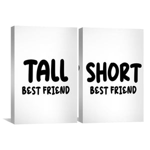 Short Tall Best Friend Canvas Art Clock Canvas