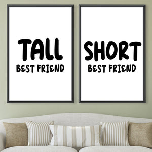 Short Tall Best Friend Canvas Art Clock Canvas