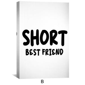 Short Tall Best Friend Canvas Art Clock Canvas