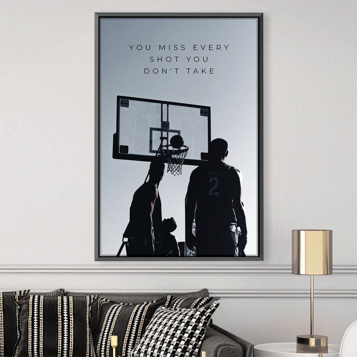 Shots You Don't Take Canvas Art Clock Canvas