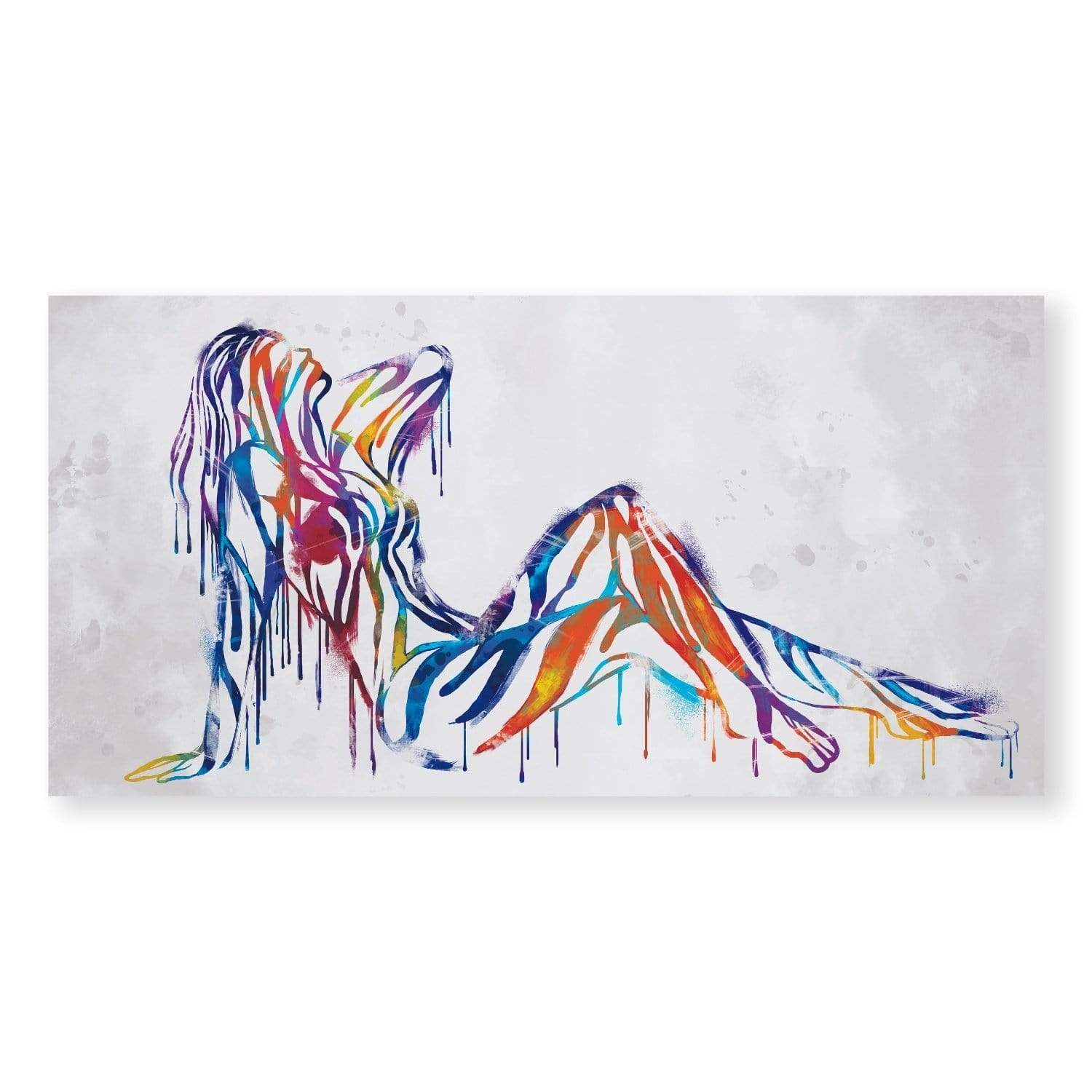Silhouette of Color Canvas Art Clock Canvas