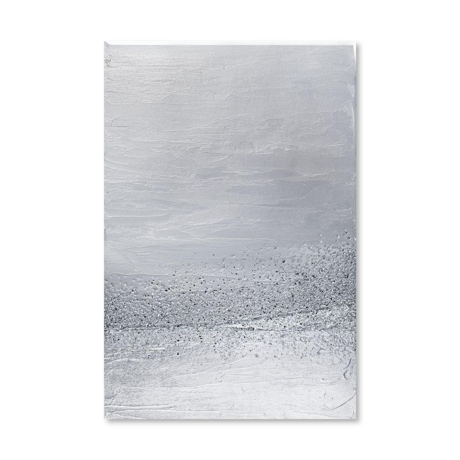 Silver Canvas Art Clock Canvas