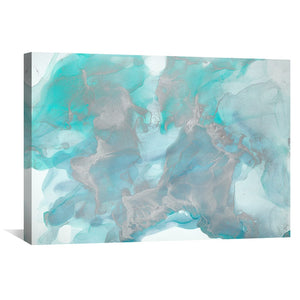 Silver Clouds Canvas Art Clock Canvas