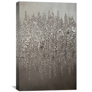 Silver Shimmer Canvas Art Clock Canvas