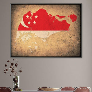 Singapore Canvas Art Clock Canvas