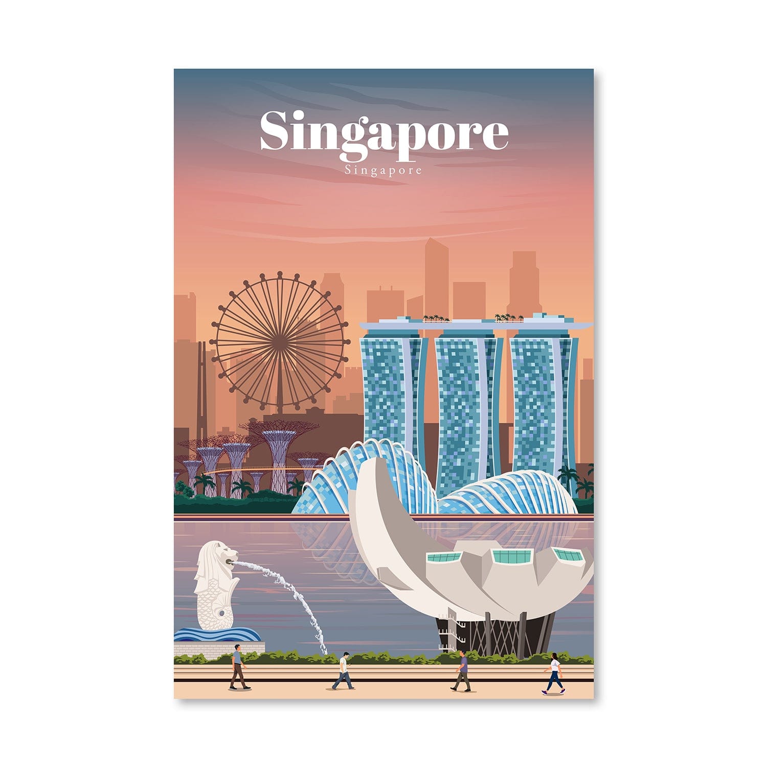 Singapore Canvas - Studio 324 Art Clock Canvas
