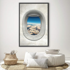 Single Plane View - Austria Clock Canvas