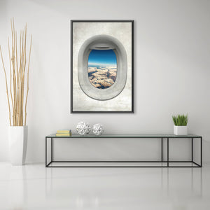 Single Plane View - Austria Clock Canvas