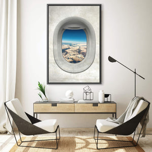 Single Plane View - Austria Clock Canvas