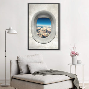 Single Plane View - Austria Clock Canvas