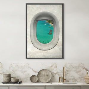 Single Plane View - Bali Canvas Art Clock Canvas