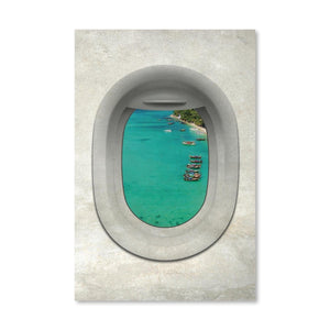 Single Plane View - Bali Canvas Art Clock Canvas