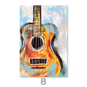 Sketched Instruments Canvas Art Clock Canvas