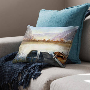Sketched Lakeside Cushion Cushion Cushion Landscape Clock Canvas