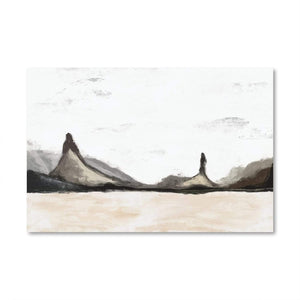 Sketched Landscape Canvas Art Clock Canvas