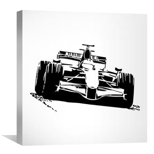 Sketched Racer Canvas Art Clock Canvas