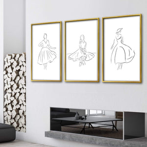 Skirts and Dresses Canvas Art Clock Canvas