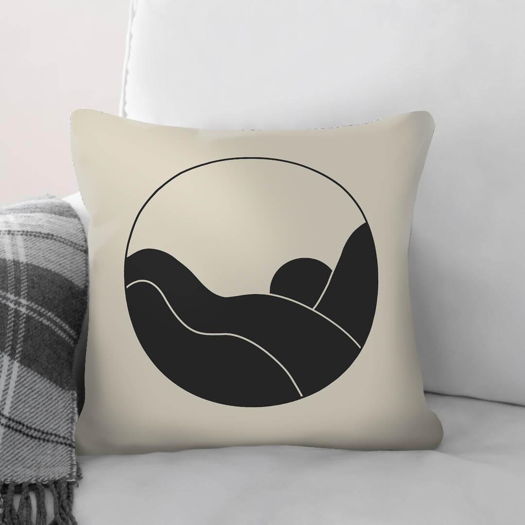 Sky Cycle B Cushion Cushion 45 x 45cm Clock Canvas