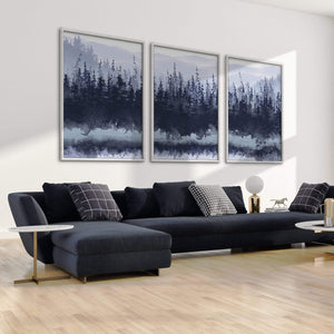 Slated Forest Canvas Art Clock Canvas