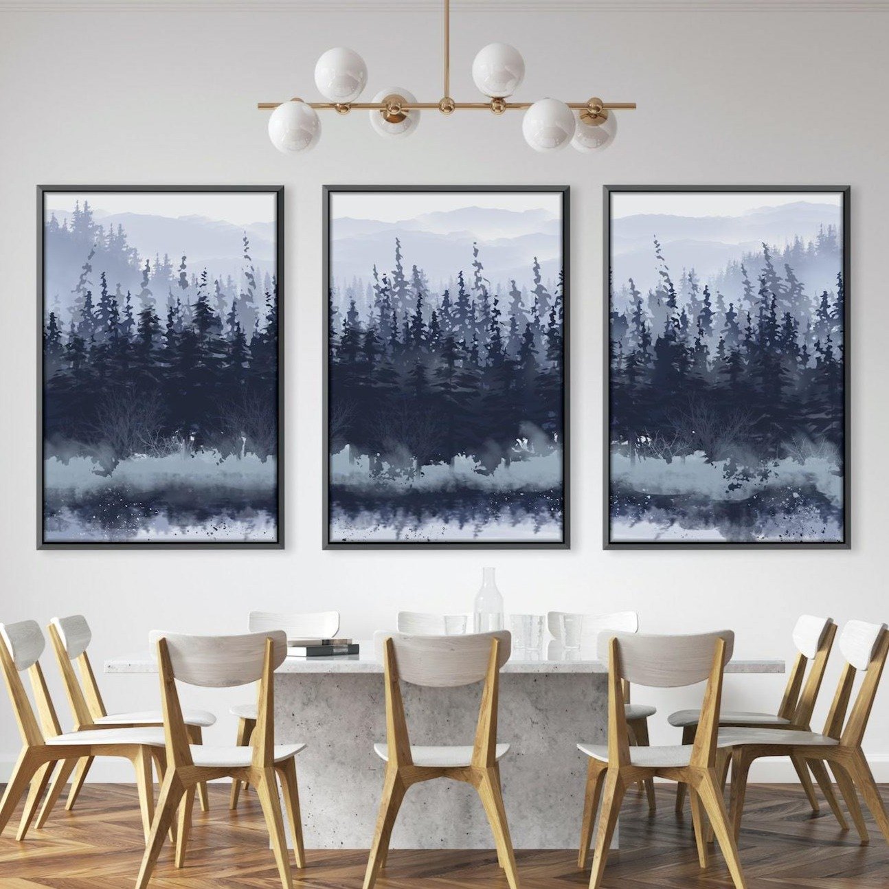 Slated Forest Canvas Art Clock Canvas