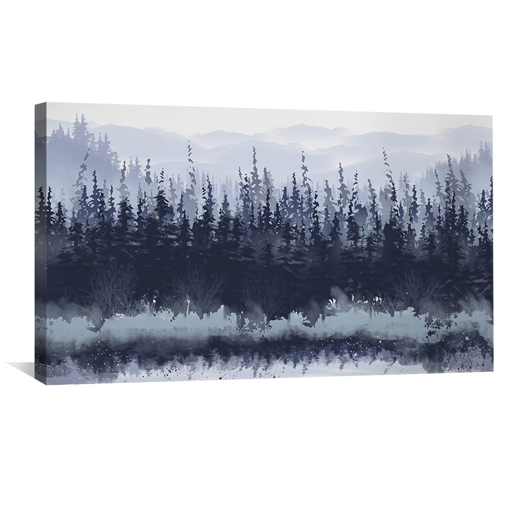 Slated Forest Canvas Art Clock Canvas