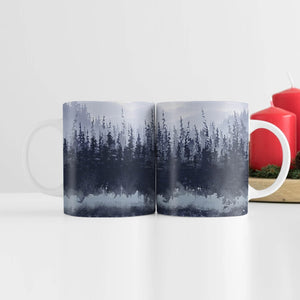 Slated Forest Mug Mug White Clock Canvas