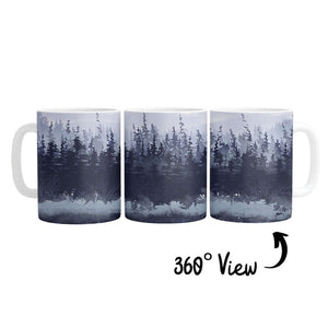 Slated Forest Mug Mug White Clock Canvas