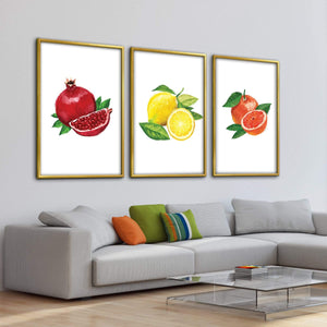 Sliced Fruit Canvas Art Clock Canvas