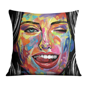 Smile and Wink Cushion Cushion Cushion Square Clock Canvas