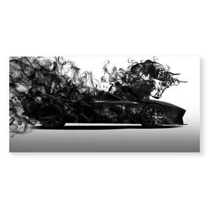 Smoke Screen Speed Canvas Art Clock Canvas