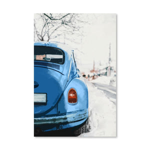 Snow Roads Canvas Art Clock Canvas