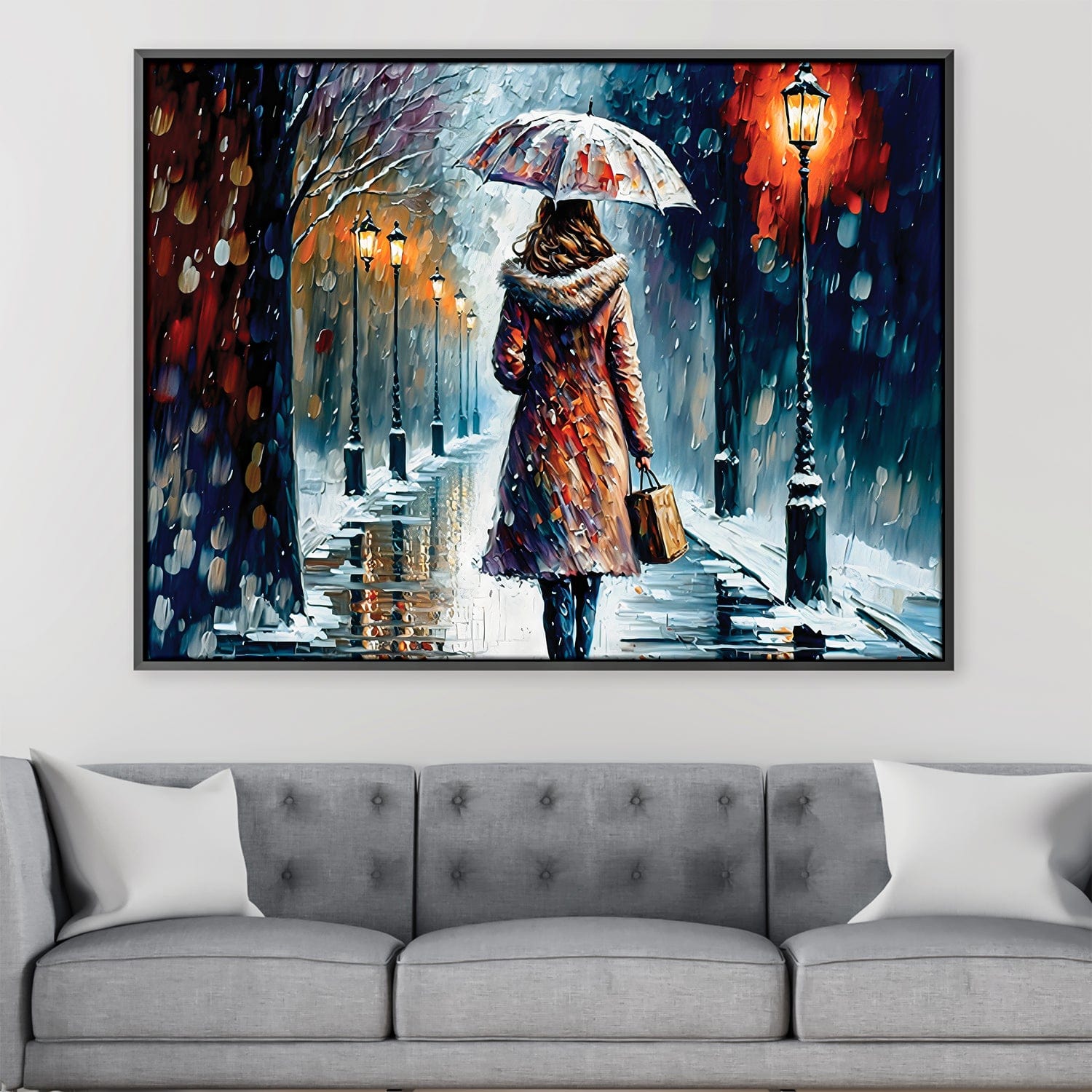 Snowy Beauty Canvas Art 45 x 30cm / Unframed Canvas Print Clock Canvas