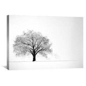 Snowy Willow Canvas Art 45 x 30cm / Unframed Canvas Print Clock Canvas