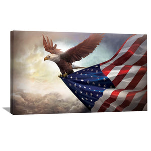 Soaring Eagle Canvas Art Clock Canvas