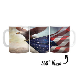 Soaring Eagle Mug Mug White Clock Canvas