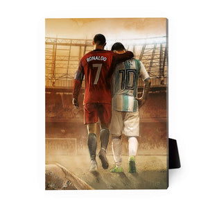 Soccer GOATs Desktop Canvas Desktop Canvas 13 x 18cm Clock Canvas