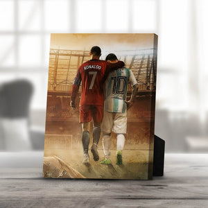 Soccer GOATs Desktop Canvas Desktop Canvas 20 x 25cm Clock Canvas