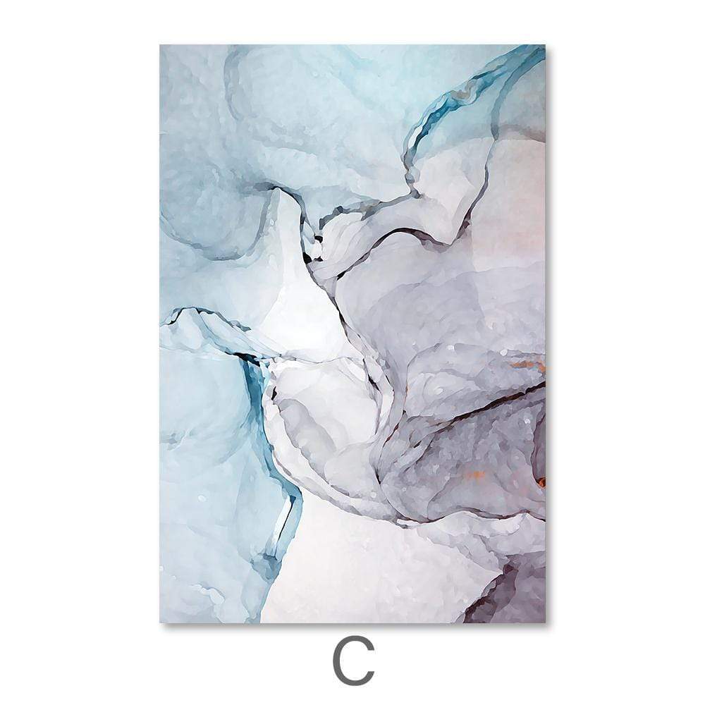 Soft Watercolor Canvas Art C / 40 x 60cm / Unframed Canvas Print Clock Canvas